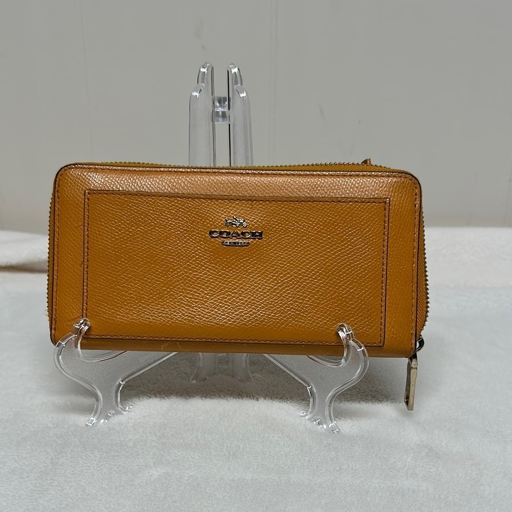 Coach Tan/ orangish Leather Wallet